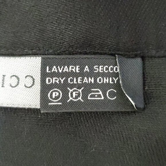 GUCCI - Black Wool Silk Scarf 254-071125 - Picture 4 of 5